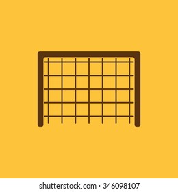 The Football gate icon. Soccer symbol. Flat Vector illustration