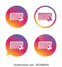 Football gate sign icon. Soccer Sport symbol.