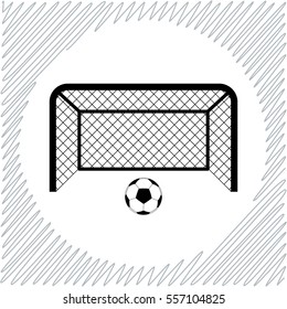 Football gates vector icon - black  illustration