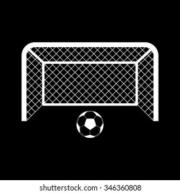 football gates vector icon isolated on black