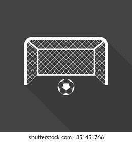 football gates vector icon with long shadow