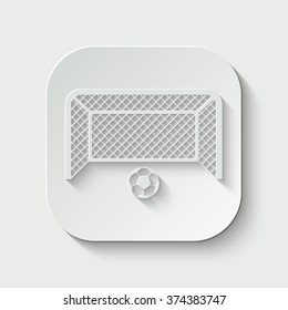 football gates vector icon - paper illustration