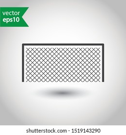 Football gates vector icon. Soccer gate sign. Flat pictogram symbol