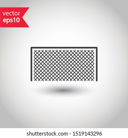 Football gates vector icon. Soccer gate sign. Flat pictogram symbol