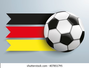 Football with german national flag. Eps 10 vector fie.