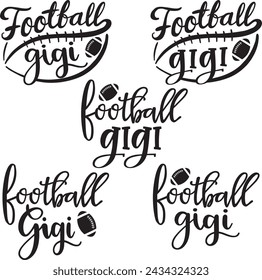 Football gigi, american football, football love, football family vector illustration file svg