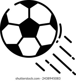 football glyph and line vector illustration
