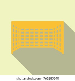 Football goal in flat style with shadow