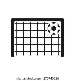 The football goal icon. Soccer symbol. Flat Vector illustration