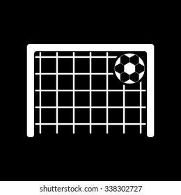 The football goal icon. Soccer symbol. Flat Vector illustration