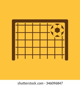 The football goal icon. Soccer symbol. Flat Vector illustration