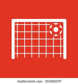 The football goal icon. Soccer symbol. Flat Vector illustration