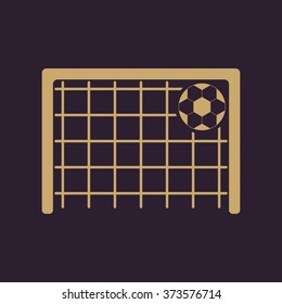 The football goal icon. Soccer symbol. Flat Vector illustration