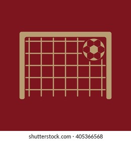 The football goal icon. Soccer symbol. Flat Vector illustration