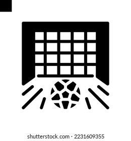 football  Goal icon solid style vector