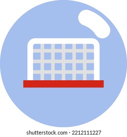 Football goal, illustration, vector on white background.