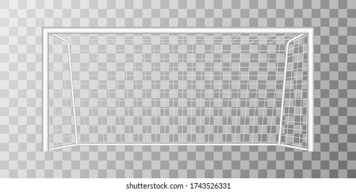 Football goal isolated on transparent background, vector illustration