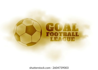 football goal league sports background with dust effect vector