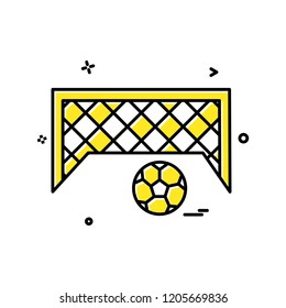 football goal net icon vector design