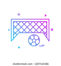 football goal net icon vector design