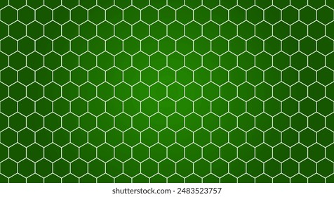 Football goal net or soccer goal net. Hexagon pattern background design.