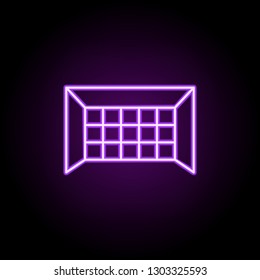 football goal outline icon. Elements of Sport in neon style icons. Simple icon for websites, web design, mobile app, info graphics
