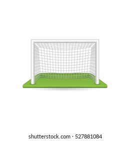 Football goal post icon in color. Sport ball soccer