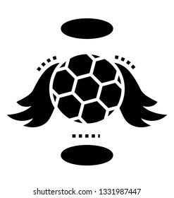 Football goal post solid icon 