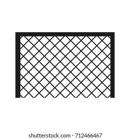 Football goal Vector black icon on white background.