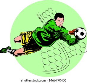 football goalkeeper in yellow and green uniform