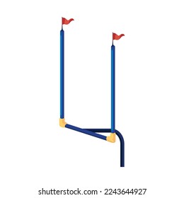 football goalpost design over white