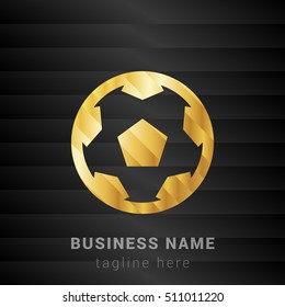Football Gold and Black silk fashion premium icon / Logo