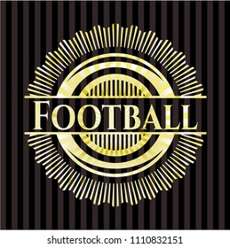 Football gold shiny emblem