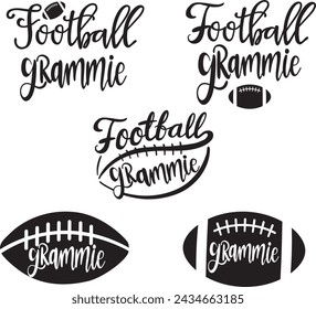 Football grammie, american football, football love, football family vector illustration file svg