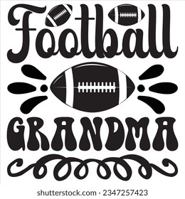 Football Grandma t-shirt design vector file
