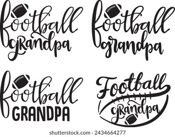 Football grandpa, american football, football love, football family vector illustration file svg