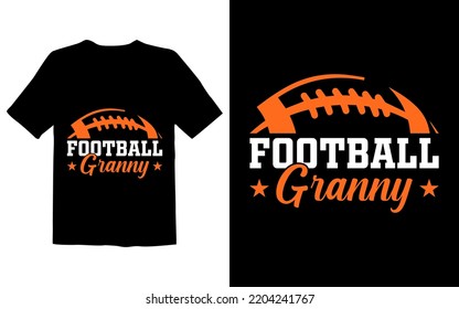 Football Granny T Shirt Design