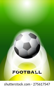 football and green background
