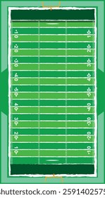 Football Green Field EPS. American Football Field with Line and Grass Texture. touch downs vector illustration
