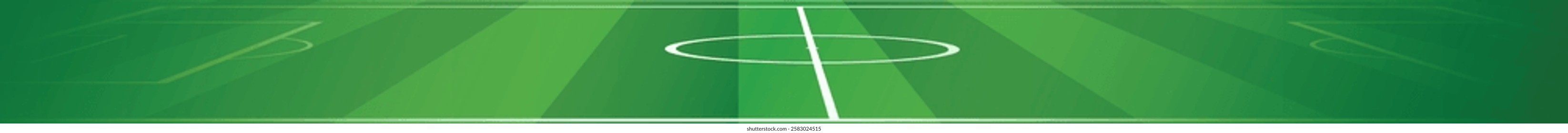 Football green field Social Media Poster, Cricket Web Banner, Vector Illustration