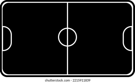 football ground black and white vector glyph
