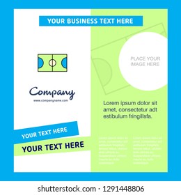 Football ground  Company Brochure Template. Vector Busienss Template