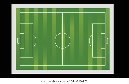 Football ground diagram vector illustration 
