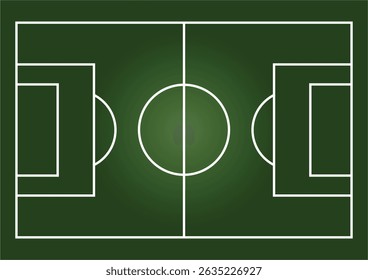 Football ground or field vector illustration. Football or soccer ground pitch top view 