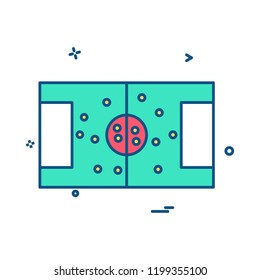 football ground icon vector design