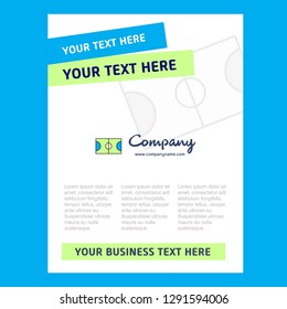 Football ground  Title Page Design for Company profile ,annual report, presentations, leaflet, Brochure Vector Background