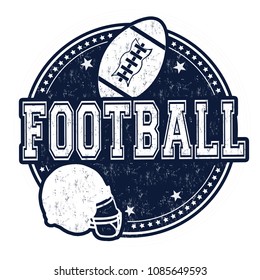 Football grunge rubber stamp on white background, vector illustration