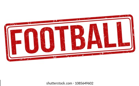 Football grunge rubber stamp on white background, vector illustration