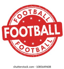 Football grunge rubber stamp on white background, vector illustration