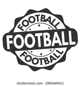Football grunge rubber stamp on white background, vector illustration